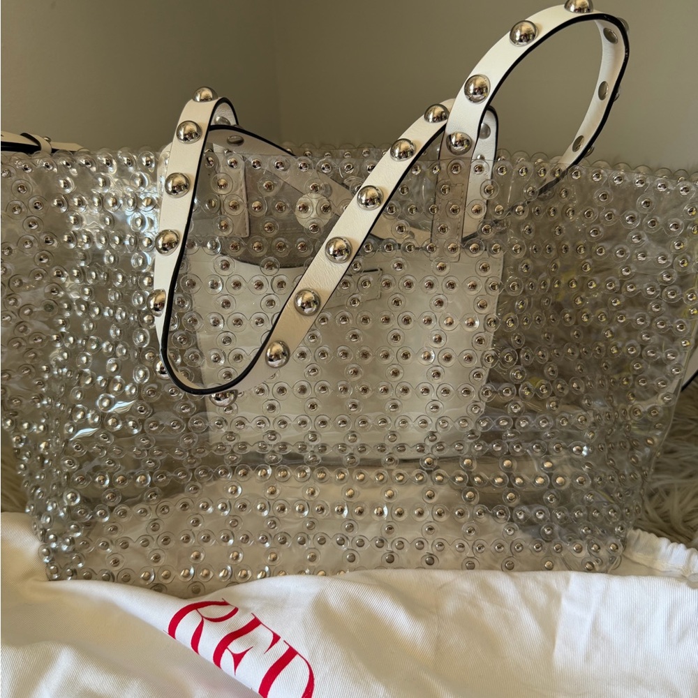 Valentino Studded Transparent Tote Bag